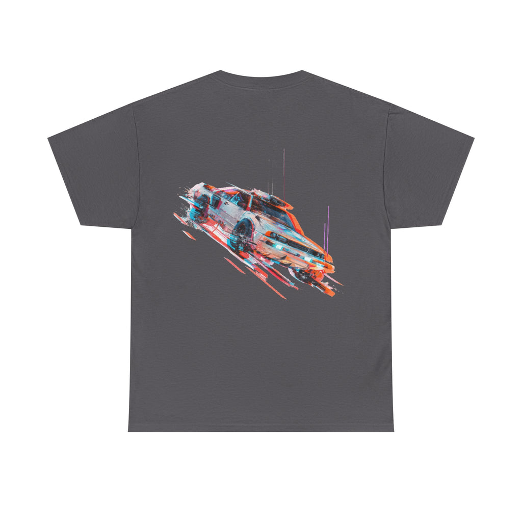 Racing Glitch Tee — Retro Speed Car Graphic T-Shirt