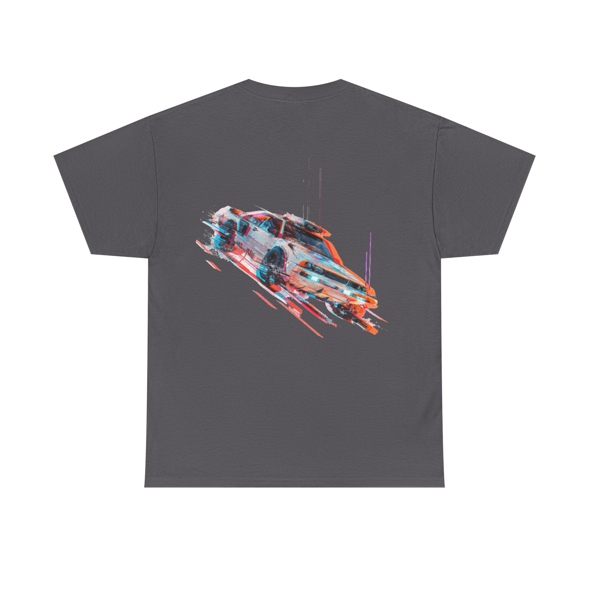 Racing Glitch Tee — Retro Speed Car Graphic T-Shirt