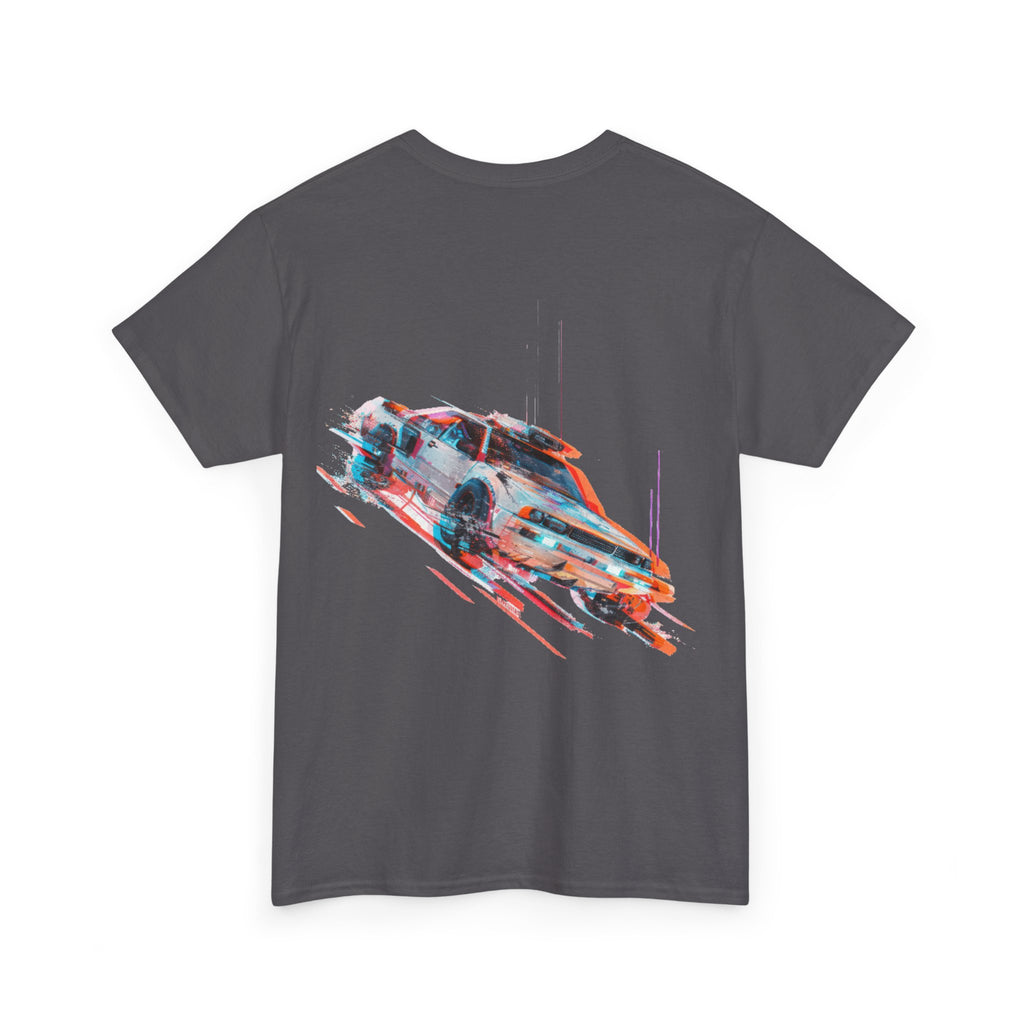 Racing Glitch Tee — Retro Speed Car Graphic T-Shirt