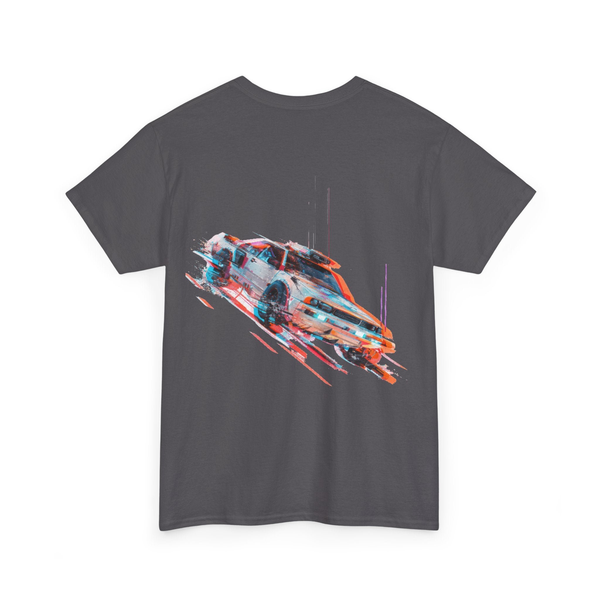 Racing Glitch Tee — Retro Speed Car Graphic T-Shirt