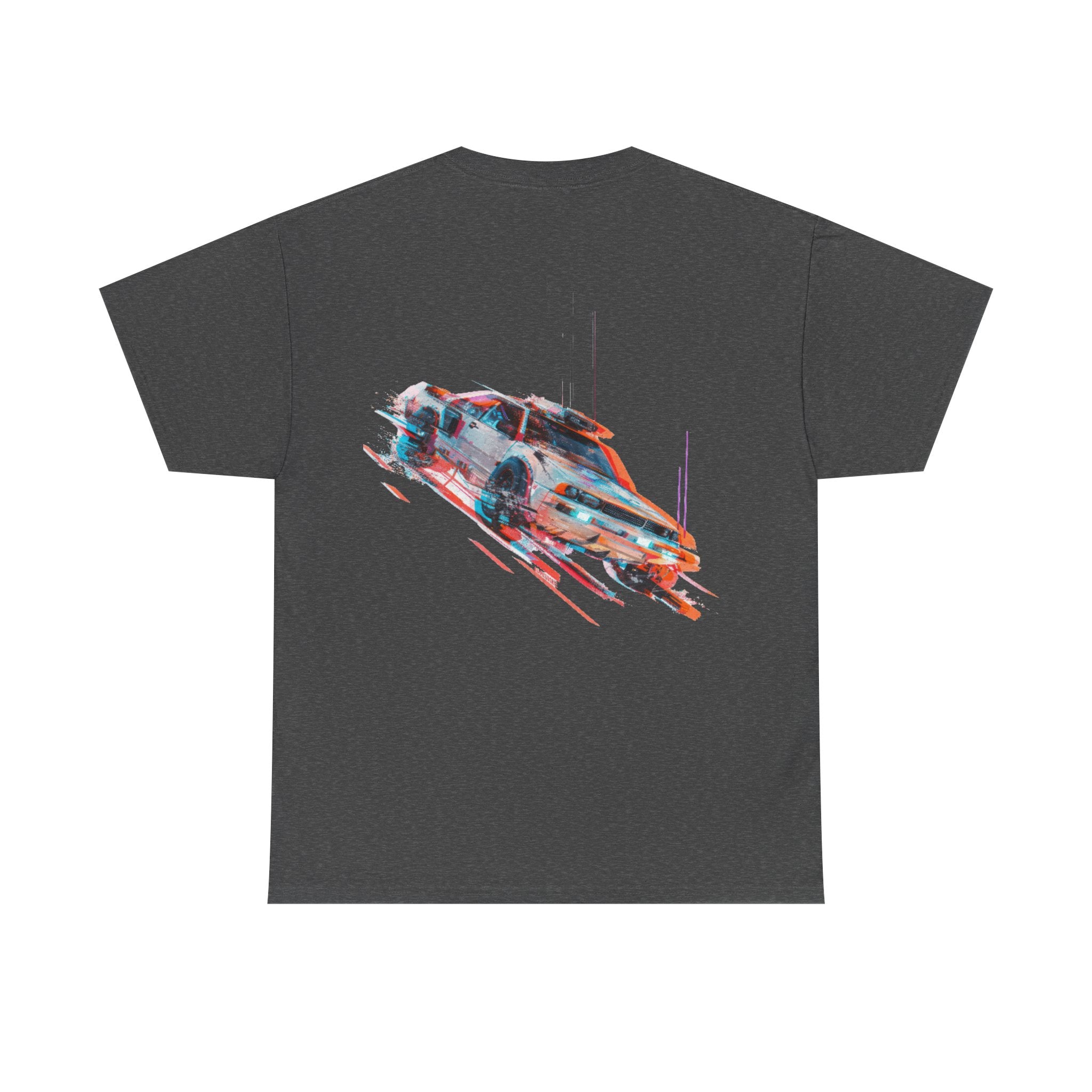 Racing Glitch Tee — Retro Speed Car Graphic T-Shirt