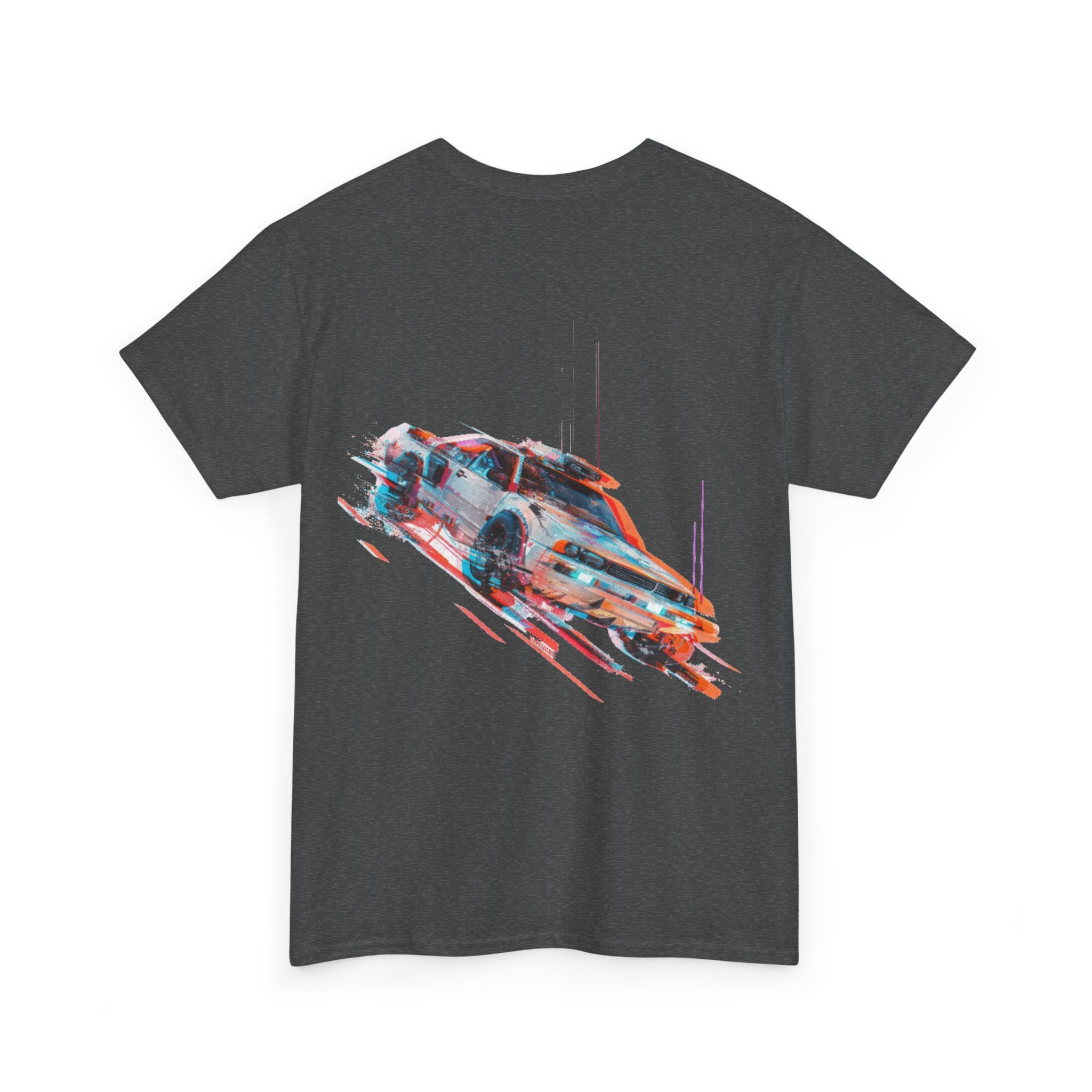 Racing Glitch Tee — Retro Speed Car Graphic T-Shirt