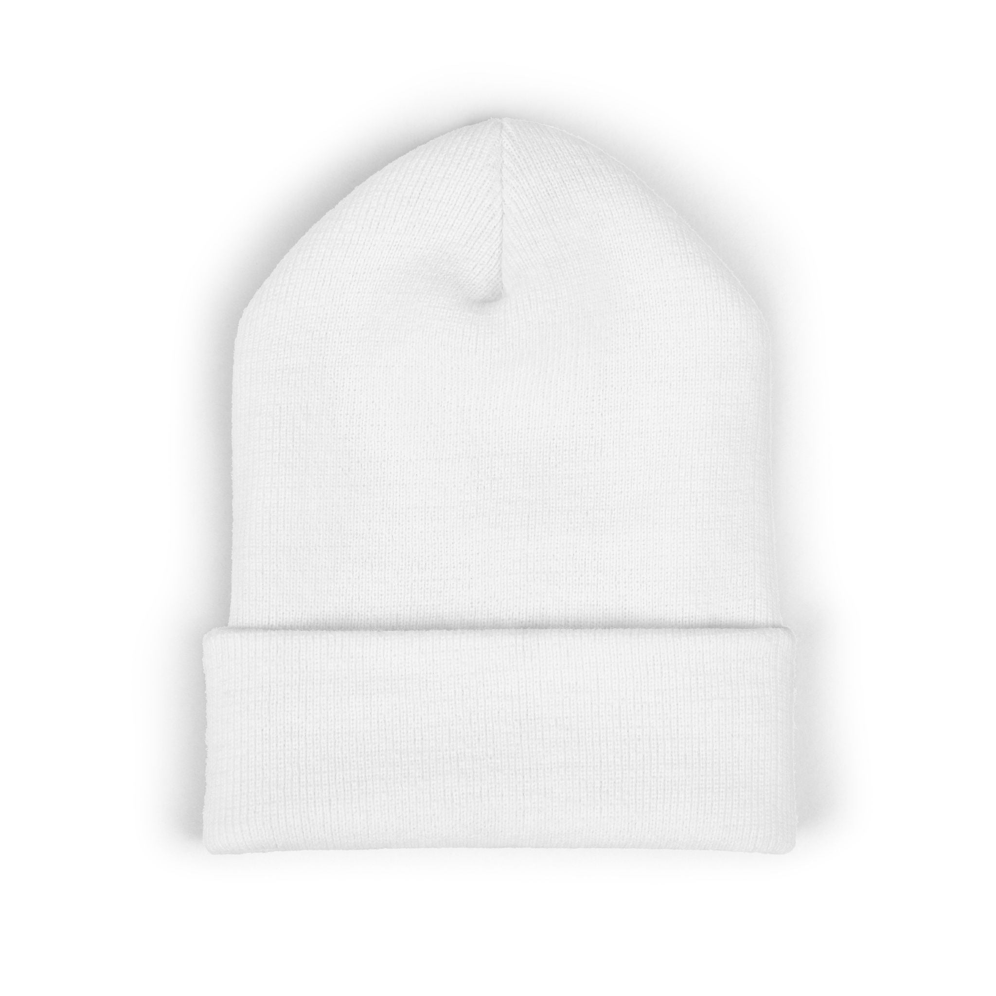 Retro Surf Van Embroidered Beanie — Tropical Palm Sunset Cuffed Hat