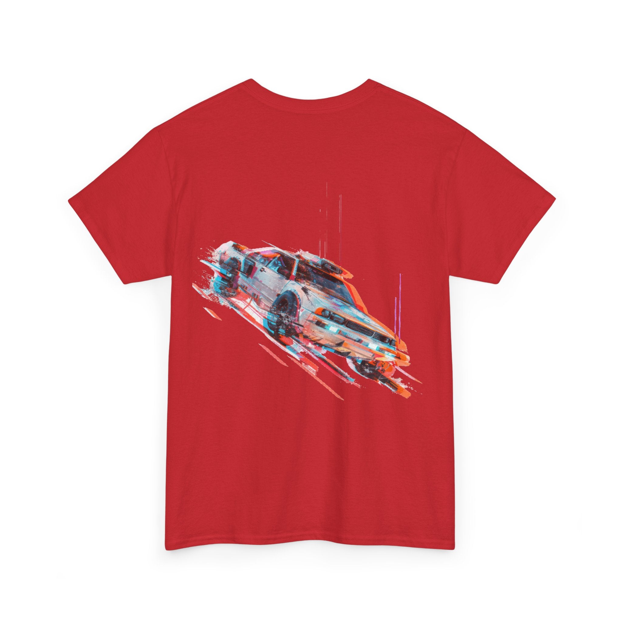 Racing Glitch Tee — Retro Speed Car Graphic T-Shirt