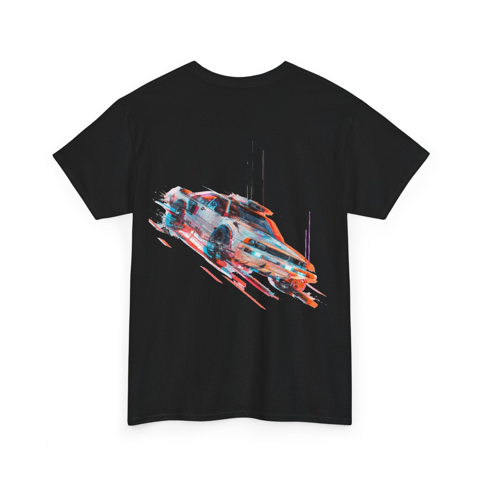Racing Glitch Tee — Retro Speed Car Graphic T-Shirt