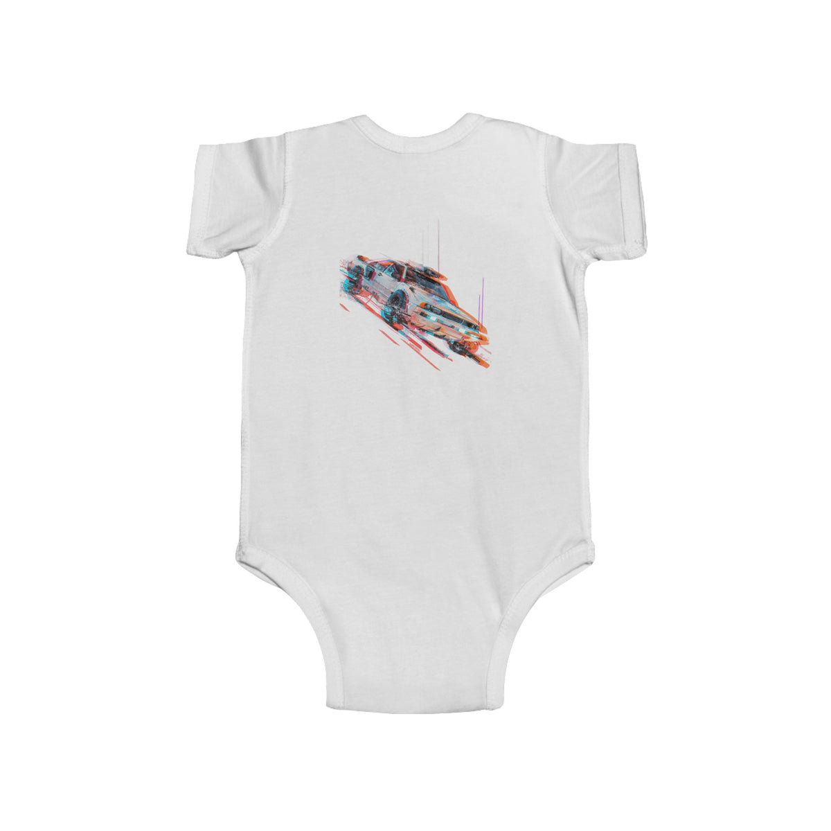 Baby Bodysuit — "I Was Born to Go Fast" Racing Car Infant Onesie