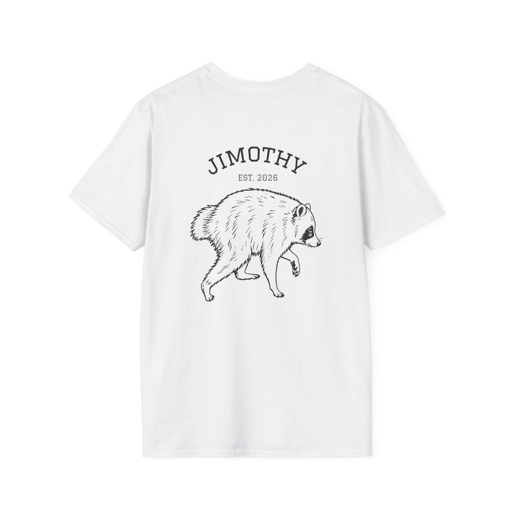 Minimalist Bear Pocket T-Shirt — Small Line Art Bear Chest Print