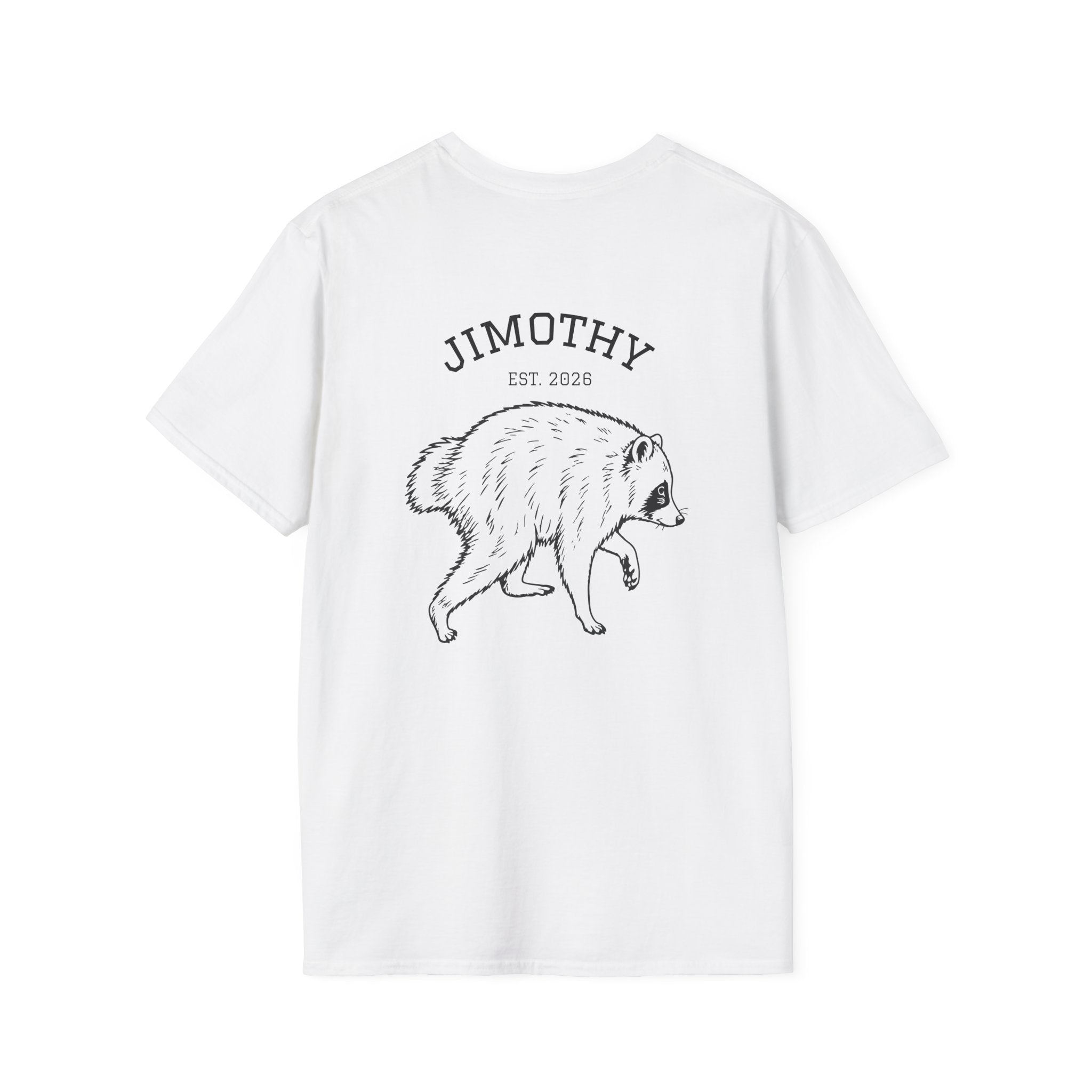 Minimalist Bear Pocket T-Shirt — Small Line Art Bear Chest Print